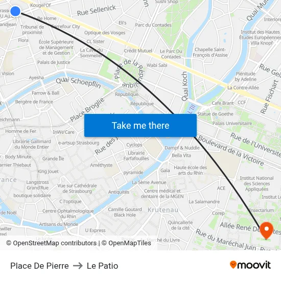Place De Pierre to Le Patio map