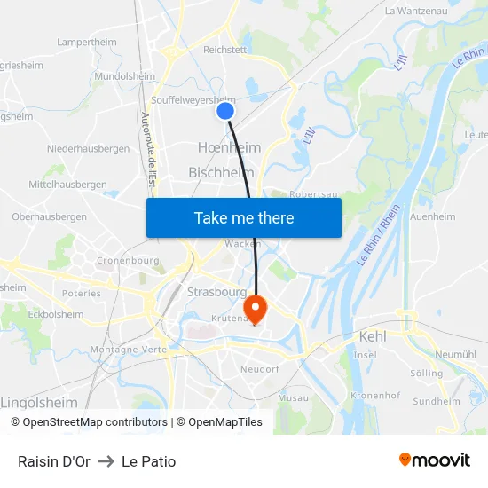 Raisin D'Or to Le Patio map