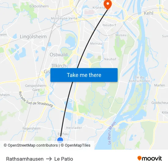 Rathsamhausen to Le Patio map