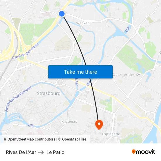 Rives De L'Aar to Le Patio map