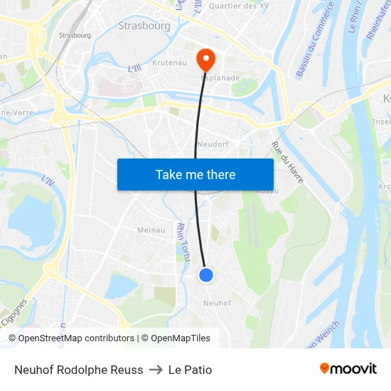 Neuhof Rodolphe Reuss to Le Patio map