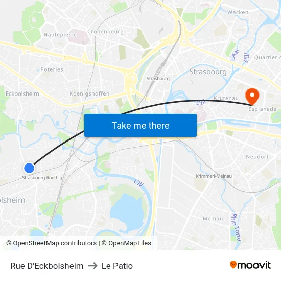 Rue D'Eckbolsheim to Le Patio map