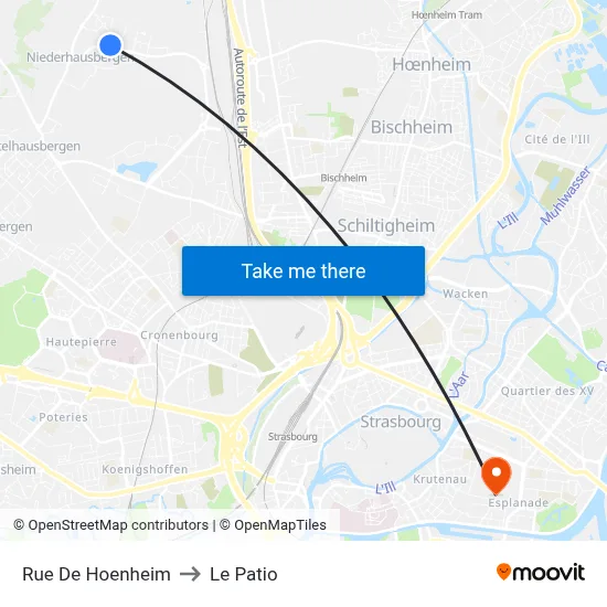 Rue De Hoenheim to Le Patio map