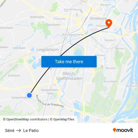 Séné to Le Patio map
