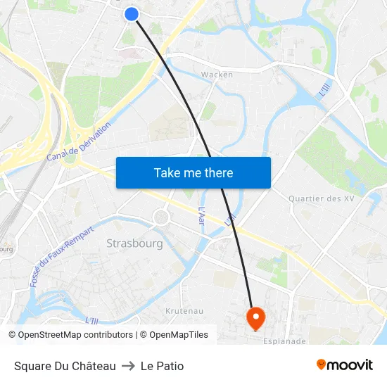 Square Du Château to Le Patio map