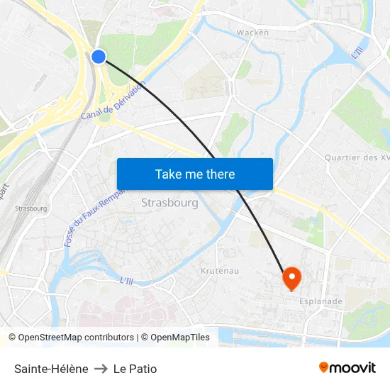 Sainte-Hélène to Le Patio map