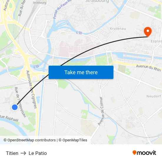 Titien to Le Patio map