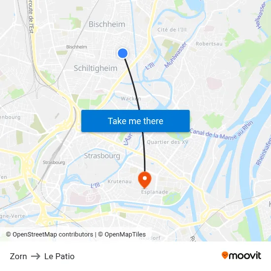 Zorn to Le Patio map