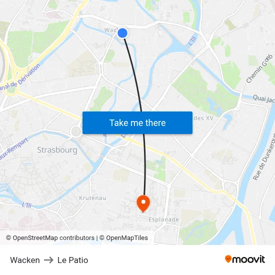 Wacken to Le Patio map