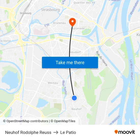 Neuhof Rodolphe Reuss to Le Patio map