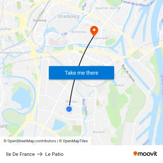 Ile De France to Le Patio map