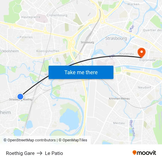 Roethig Gare to Le Patio map