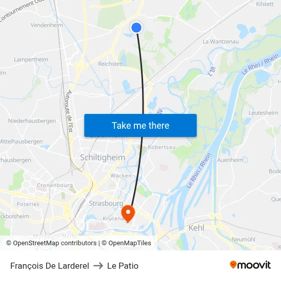 François De Larderel to Le Patio map