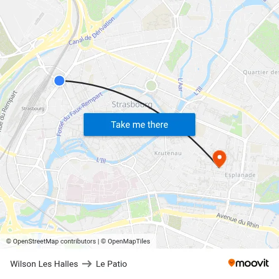 Wilson Les Halles to Le Patio map