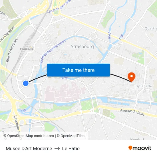 Musée D'Art Moderne to Le Patio map