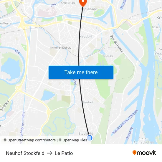 Neuhof Stockfeld to Le Patio map