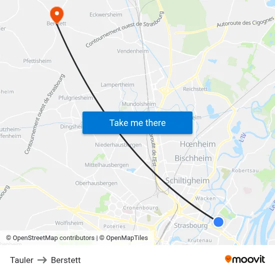 Tauler to Berstett map