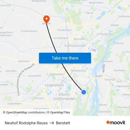 Neuhof Rodolphe Reuss to Berstett map