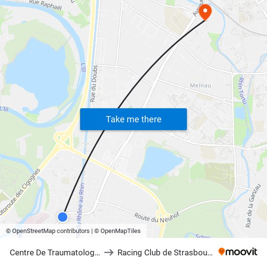 Centre De Traumatologie to Racing Club de Strasbourg map