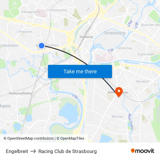 Engelbreit to Racing Club de Strasbourg map