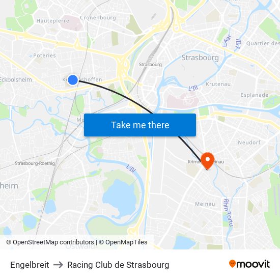 Engelbreit to Racing Club de Strasbourg map