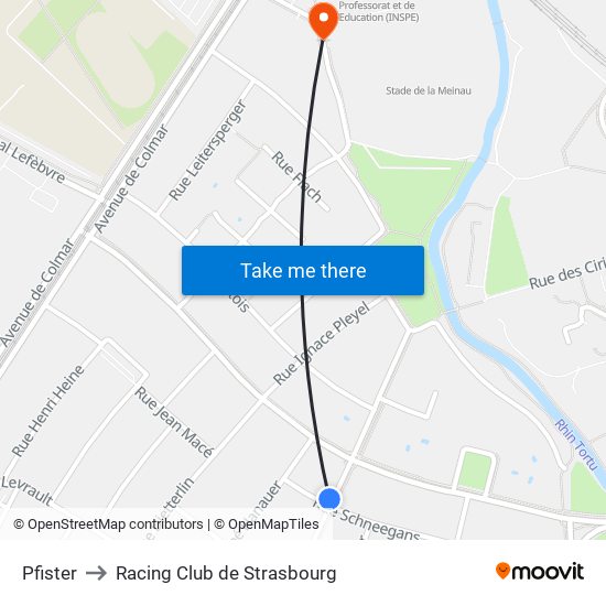 Pfister to Racing Club de Strasbourg map