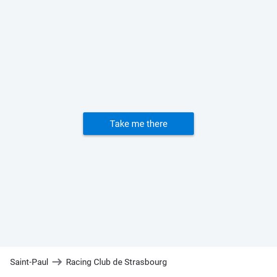 Saint-Paul to Racing Club de Strasbourg map