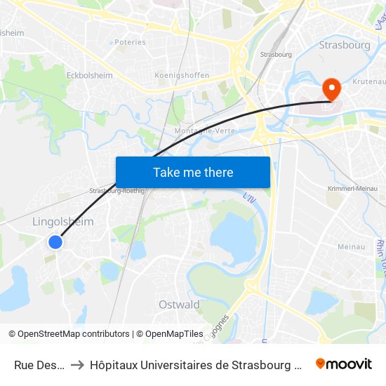 Rue Des Juifs to Hôpitaux Universitaires de Strasbourg Hôpital Civil-Autres map