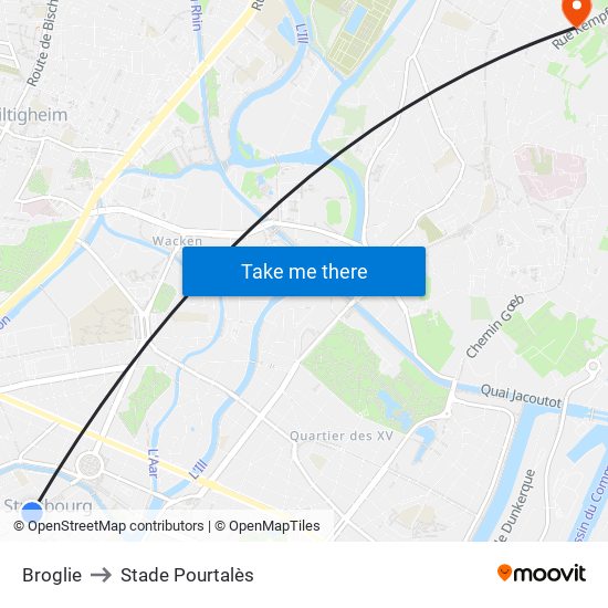 Broglie to Stade Pourtalès map