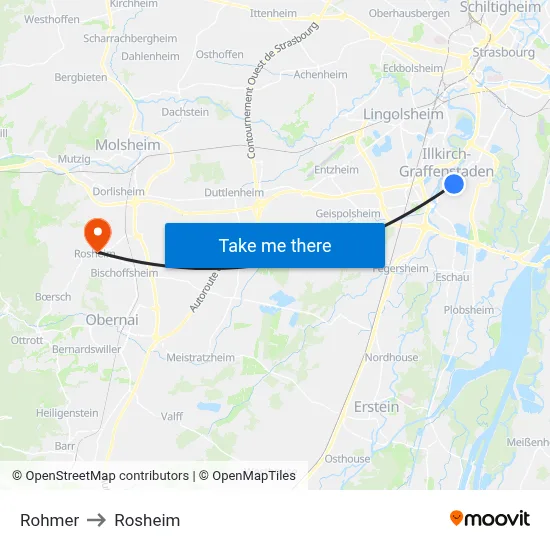 Rohmer to Rosheim map