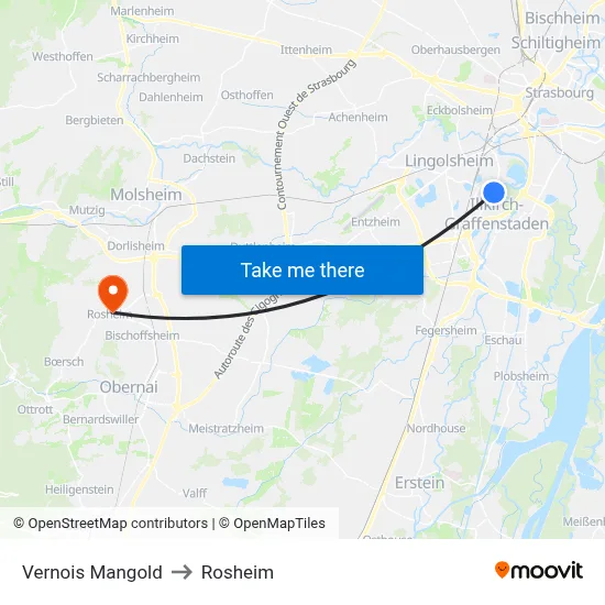 Vernois Mangold to Rosheim map