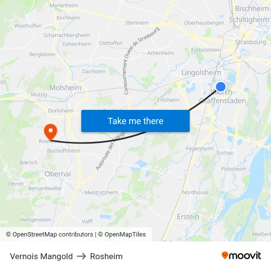 Vernois Mangold to Rosheim map
