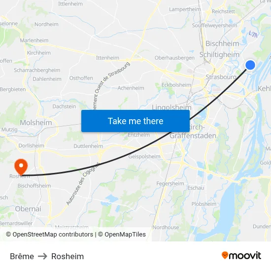 Brême to Rosheim map