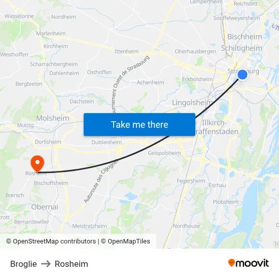 Broglie to Rosheim map