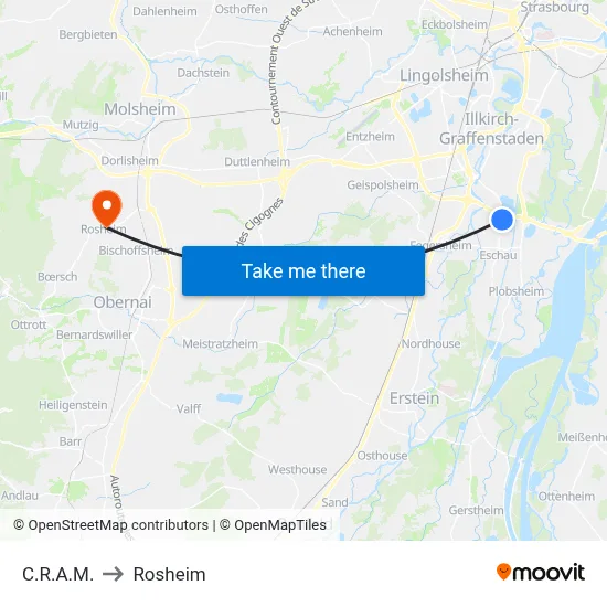 C.R.A.M. to Rosheim map