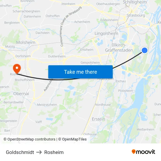 Goldschmidt to Rosheim map