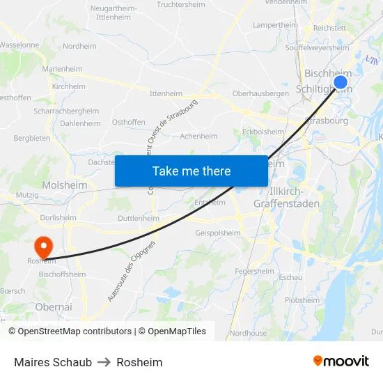 Maires Schaub to Rosheim map