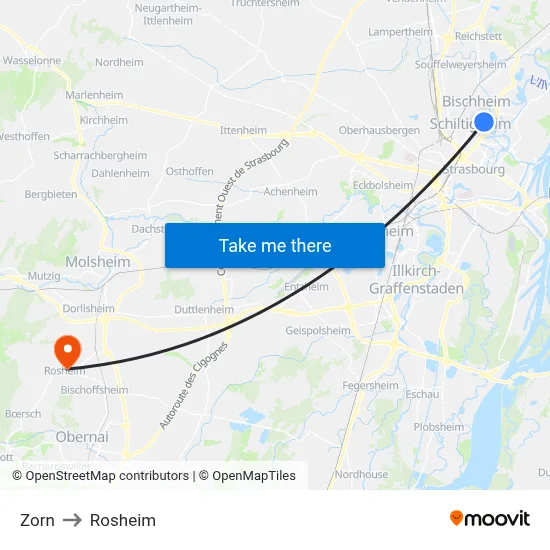 Zorn to Rosheim map