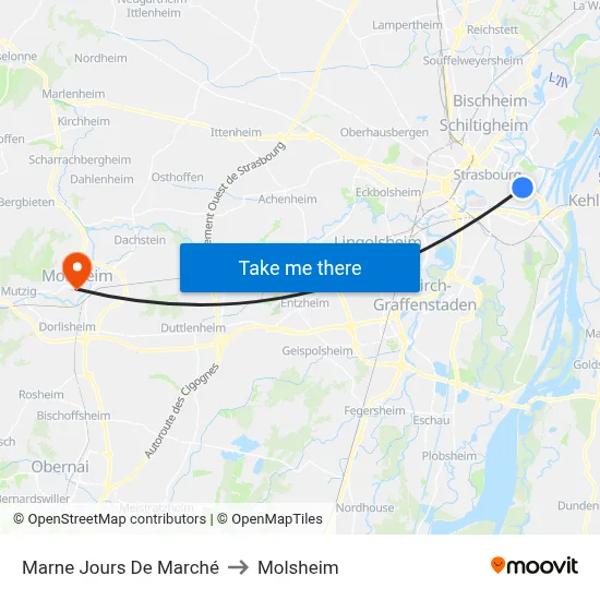 Marne Jours De Marché to Molsheim map