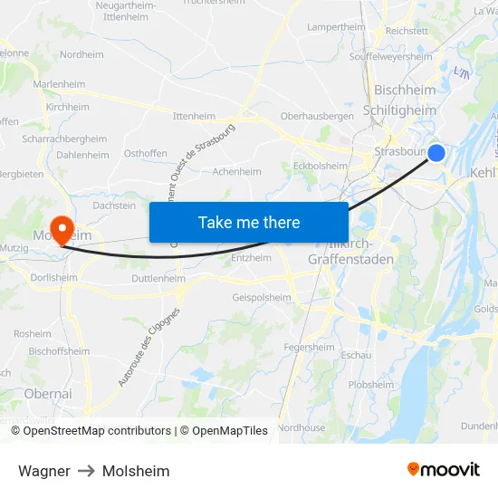 Wagner to Molsheim map