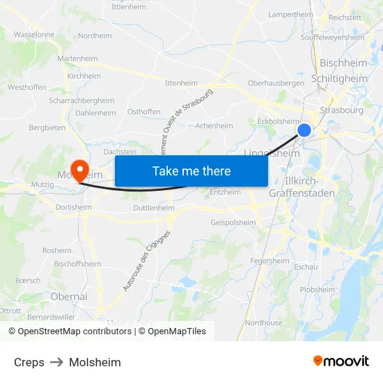 Creps to Molsheim map