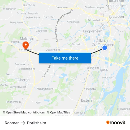 Rohmer to Dorlisheim map