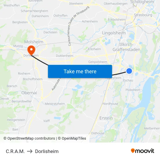 C.R.A.M. to Dorlisheim map