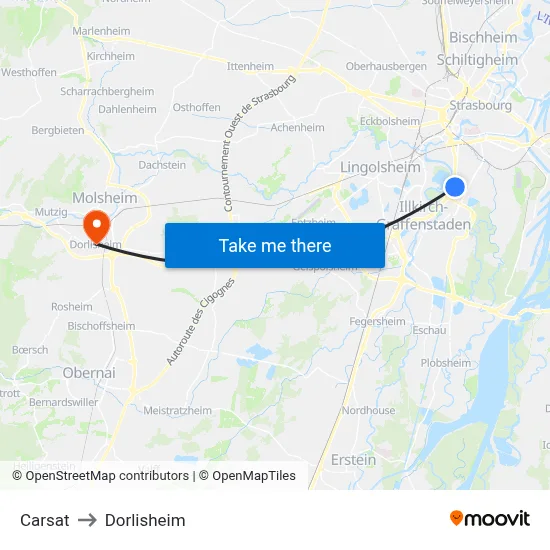 Carsat to Dorlisheim map