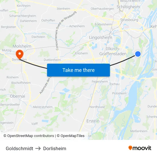 Goldschmidt to Dorlisheim map