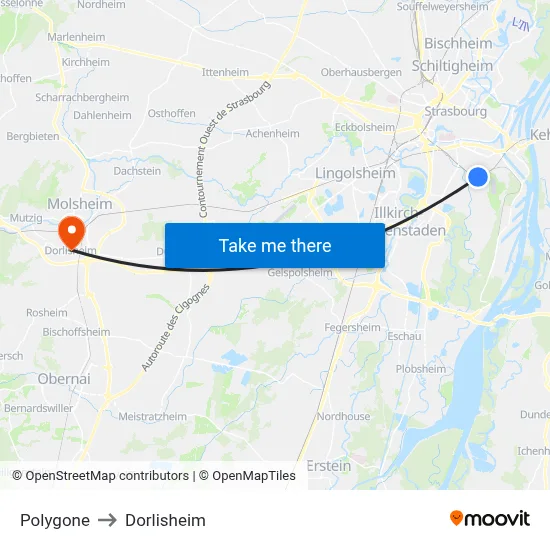Polygone to Dorlisheim map