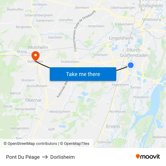 Pont Du Péage to Dorlisheim map