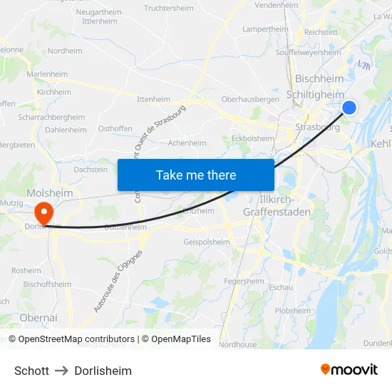 Schott to Dorlisheim map