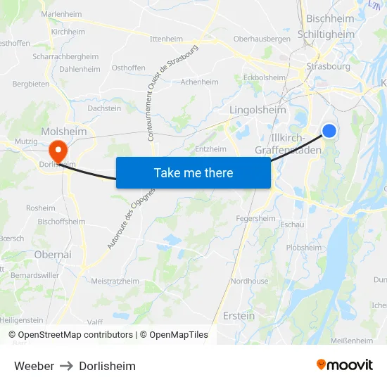 Weeber to Dorlisheim map