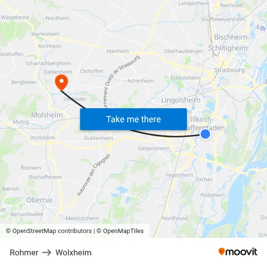 Rohmer to Wolxheim map